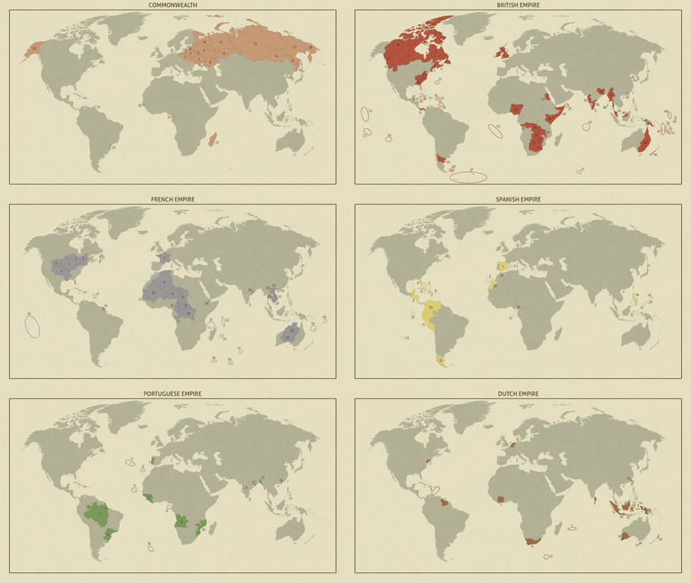 Maps of the Major Colonial Powers by Escodrion on DeviantArt