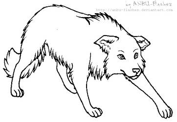 lineart - Border Collie