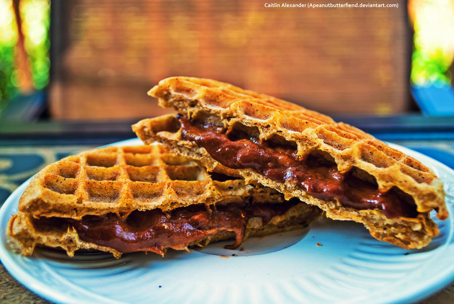 Pumpkin waffles with banana butter by Apeanutbutterfiend Pumpkin waffles with banana butter by Apeanutbutterfiend