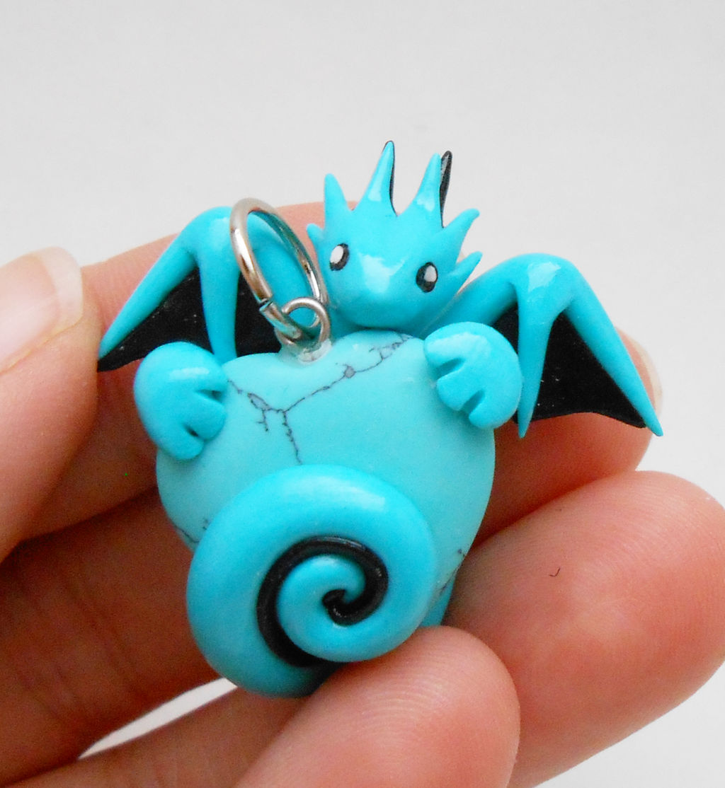 Turquoise Dragon Heart Pendant