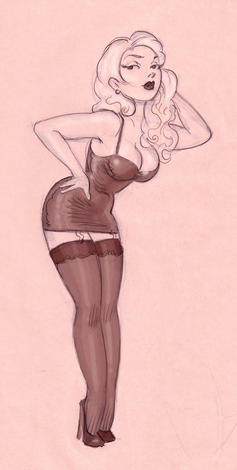 pin-up sketch