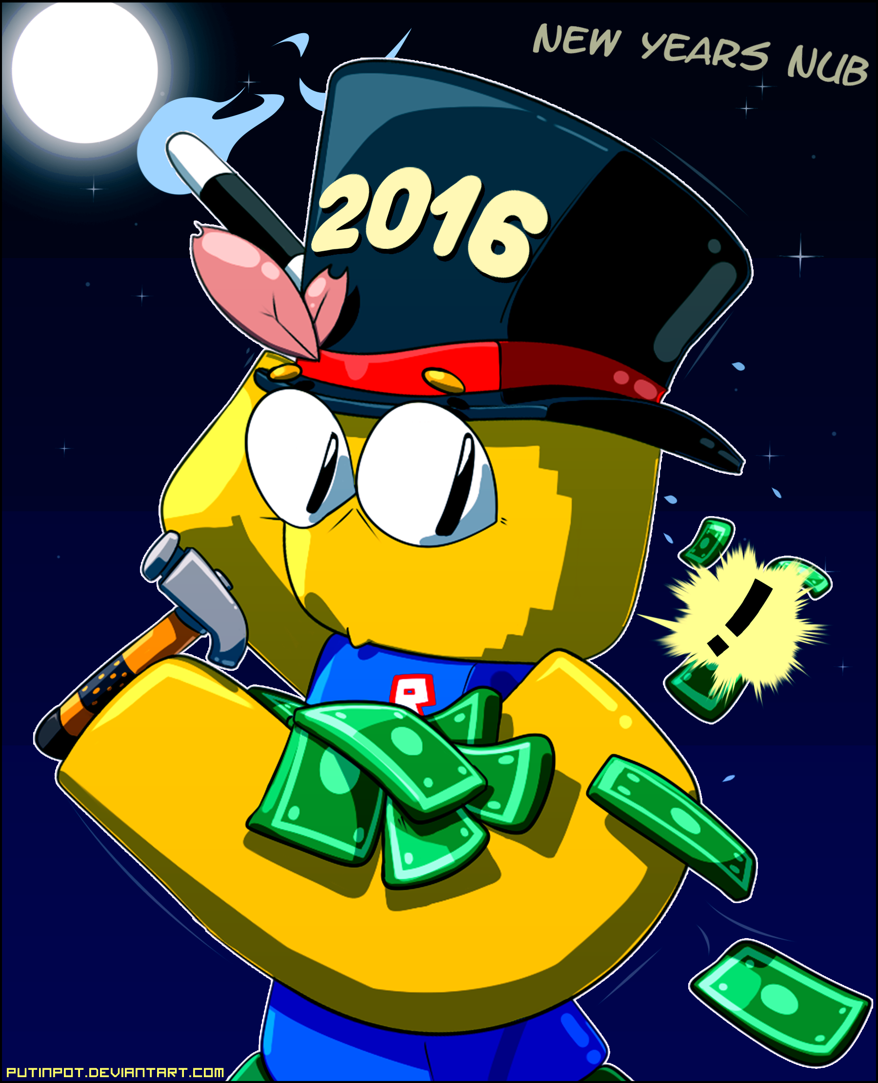 Roblox New Years Nub By Putinpot On Deviantart - the nub roblox