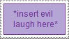 Evil laugh stamp by thebluemaiden