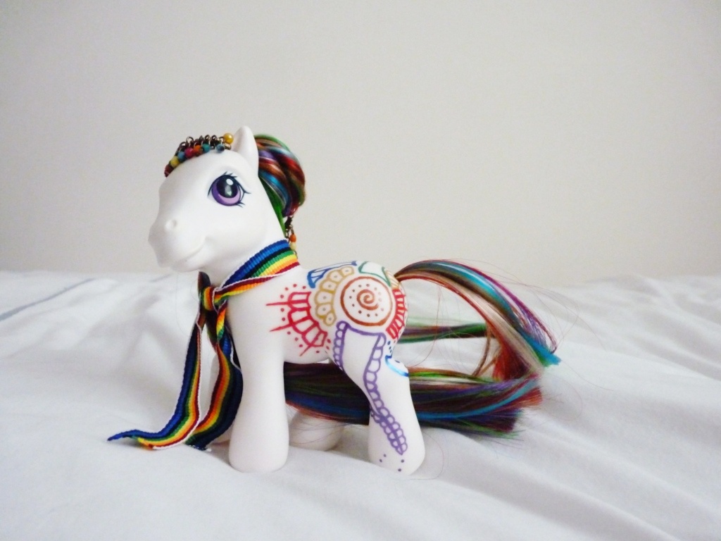 custom my little pony rainbow henna pony 4
