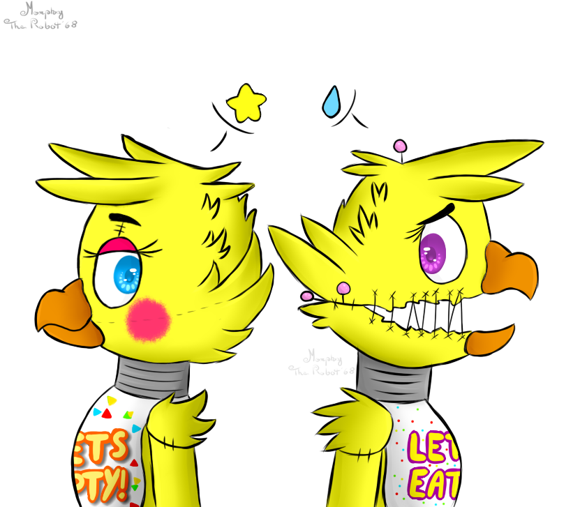 Hyposis — Withered chica! Her, original chica and toy chica