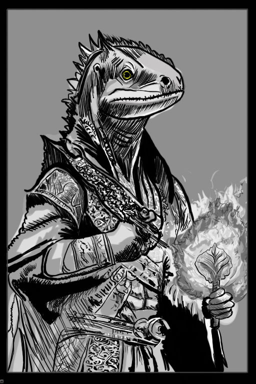 humanoid Lizard Wizard by kodiboz on DeviantArt