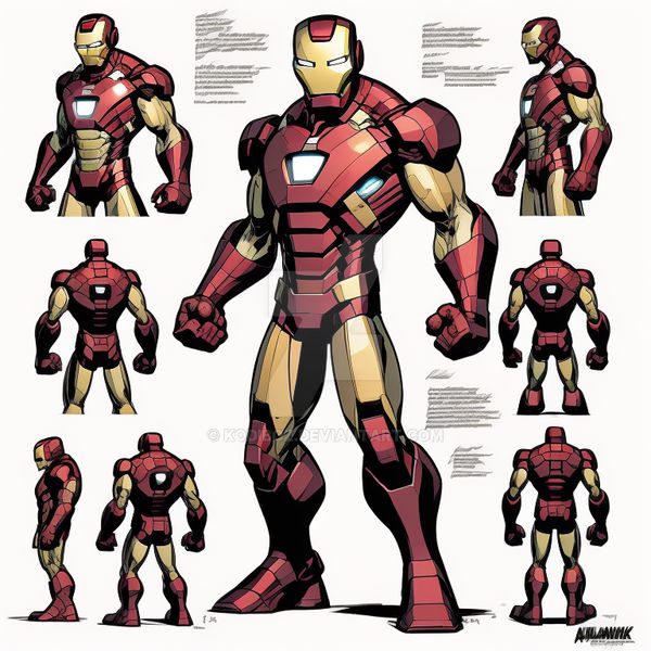 Iron Man Sample Layout Ironman Character Design sheet by kodiboz on DeviantArt