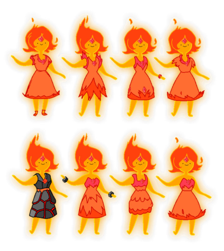Flame Princess's designs for Vault of Bones by StickMandA on DeviantArt