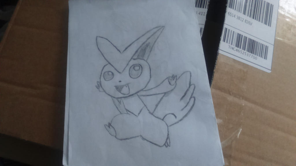 My drawing of Victini! by Riolu-and-Asriel on DeviantArt