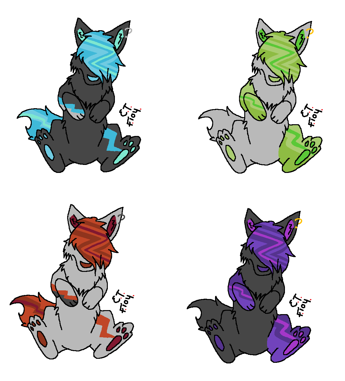 Adoptable Rave Wolf Pups2 OPEN by akrex on DeviantArt