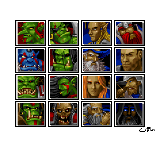 Warcraft II Insp Portraits