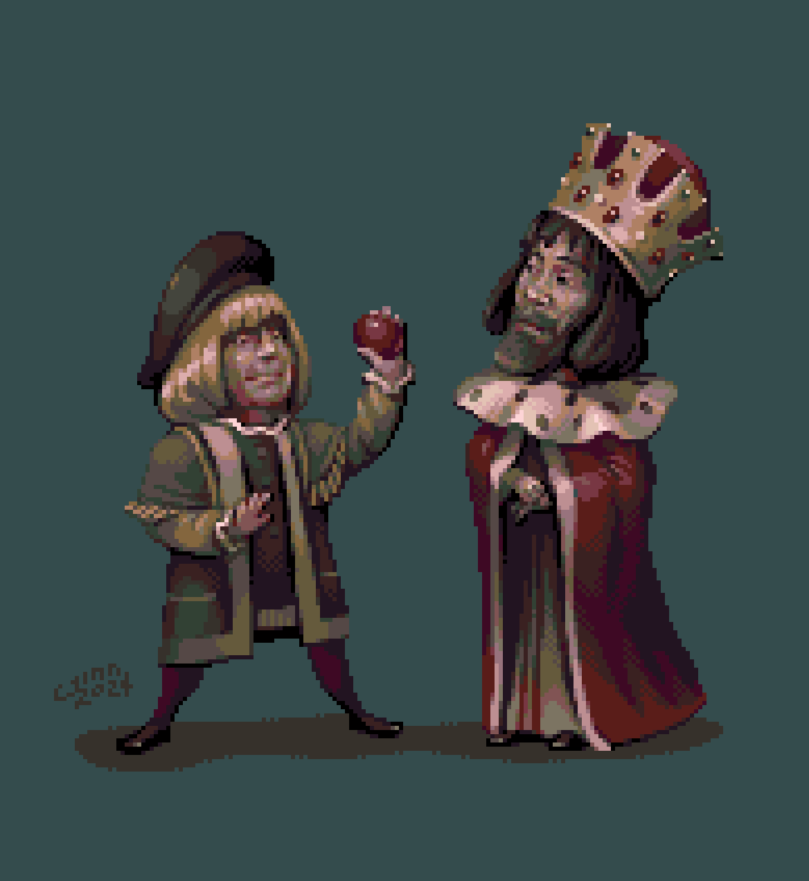 Cristobal Colon and Rey Fernando de Aragon