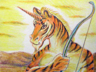 Tigrikorn Color Pencil Art