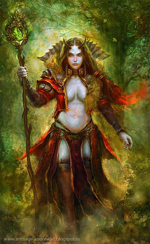 Forest demoness by Allnamesinuse