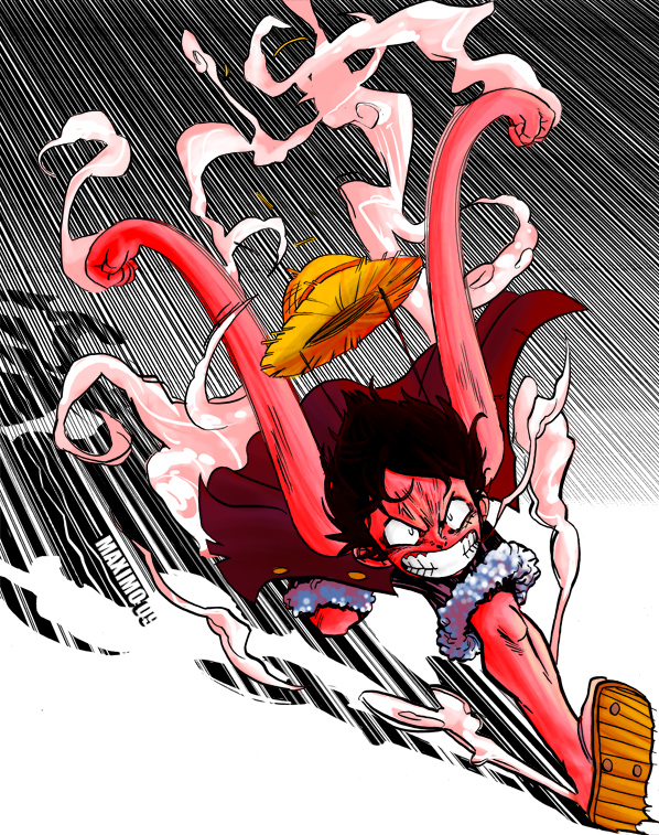 Luffy Gear Second by AsilaydyingJohnyyy on DeviantArt