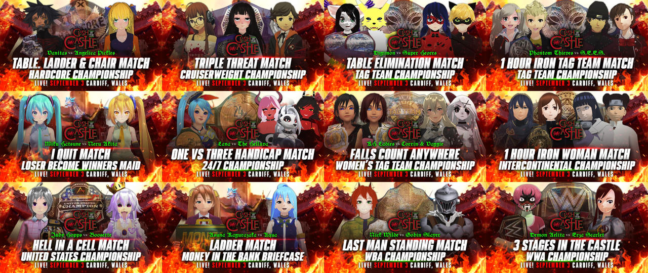 Clash at the Castle 2022 Match Card by KitamiChin on DeviantArt