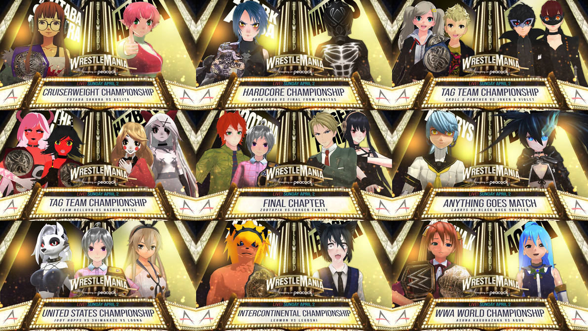 Wrestlemania 39 Match Card by KitamiChin on DeviantArt Wrestlemania 39 Match Card by KitamiChin on DeviantArt