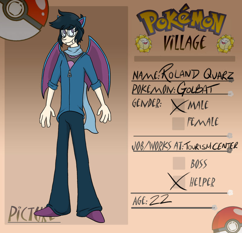 Pokemon Village Application: Roland by SpiffyShoes on DeviantArt