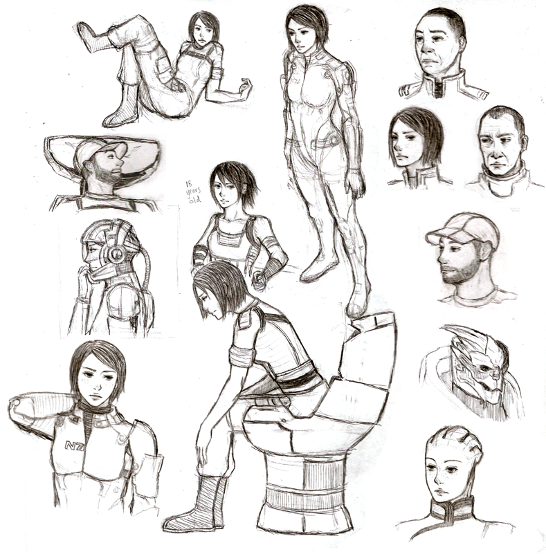 Mass Effect Sketches