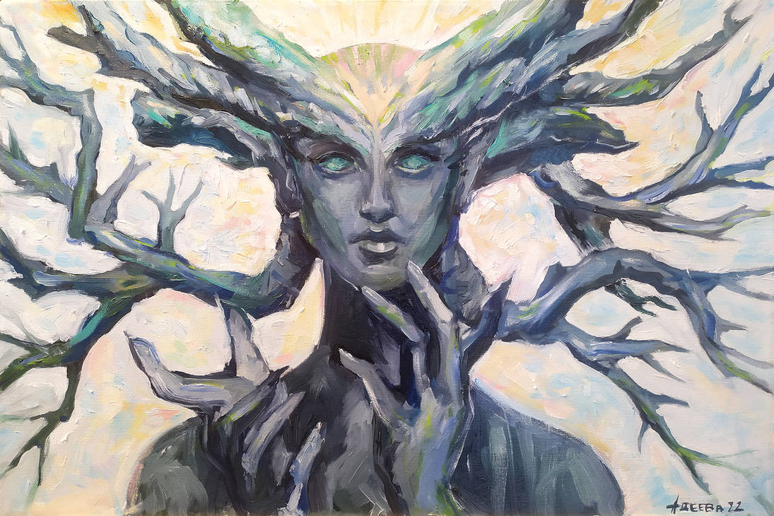 Forest spirit (oil on canvas)