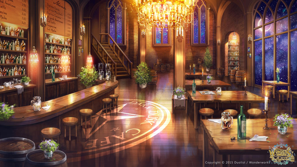 Dark dusk cafe by zhowee14 on DeviantArt