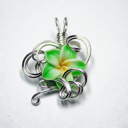 Wire Wrap Flower Pendant 7