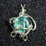 Wire Wrap Glass Pendant