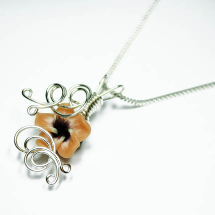 Wire Wrap Perfume Pendant 12