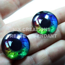 Rainbow Glass Eyes 4 Jewelry