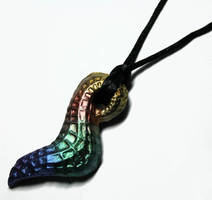 Polymer Clay Baby Dragon Tail Pendant