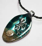 Octopus Altered Art Resin Spoon Pendant by Create-A-Pendant