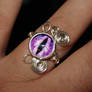 Adjustable Wire Wrap Purple Dragon Eye Ring