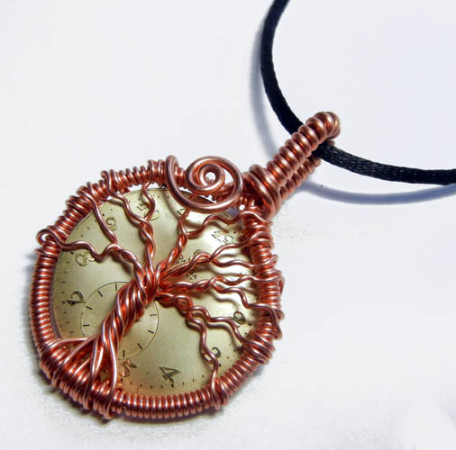 Steampunk Copper Tree of Life Necklace