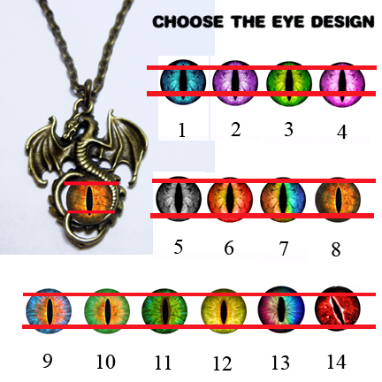 Custom Glass Dragon Eye Pendants