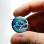 Glass Dolphin Cabochon for Pendants and Jewelry