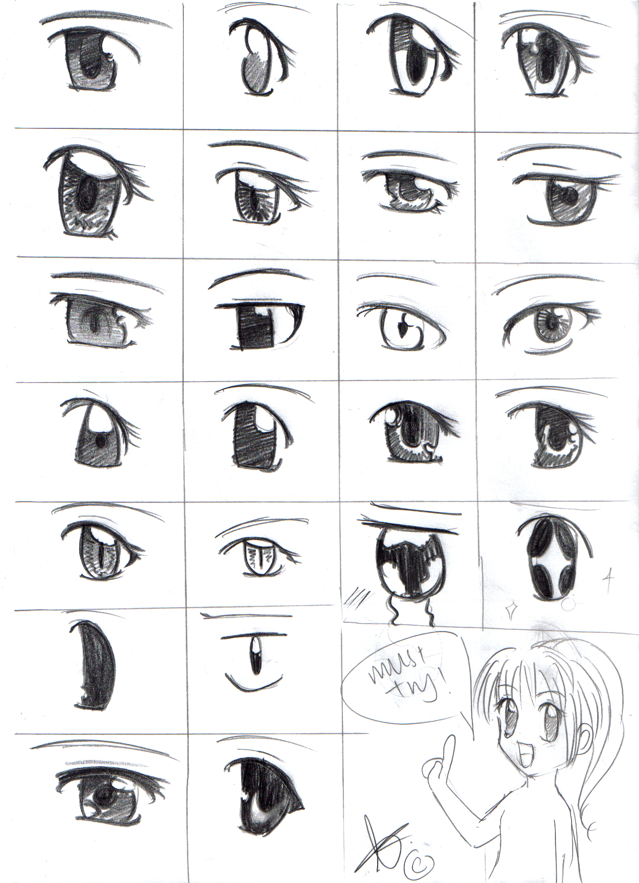 How To Draw Anime Eye For Girl[Tutorial] 