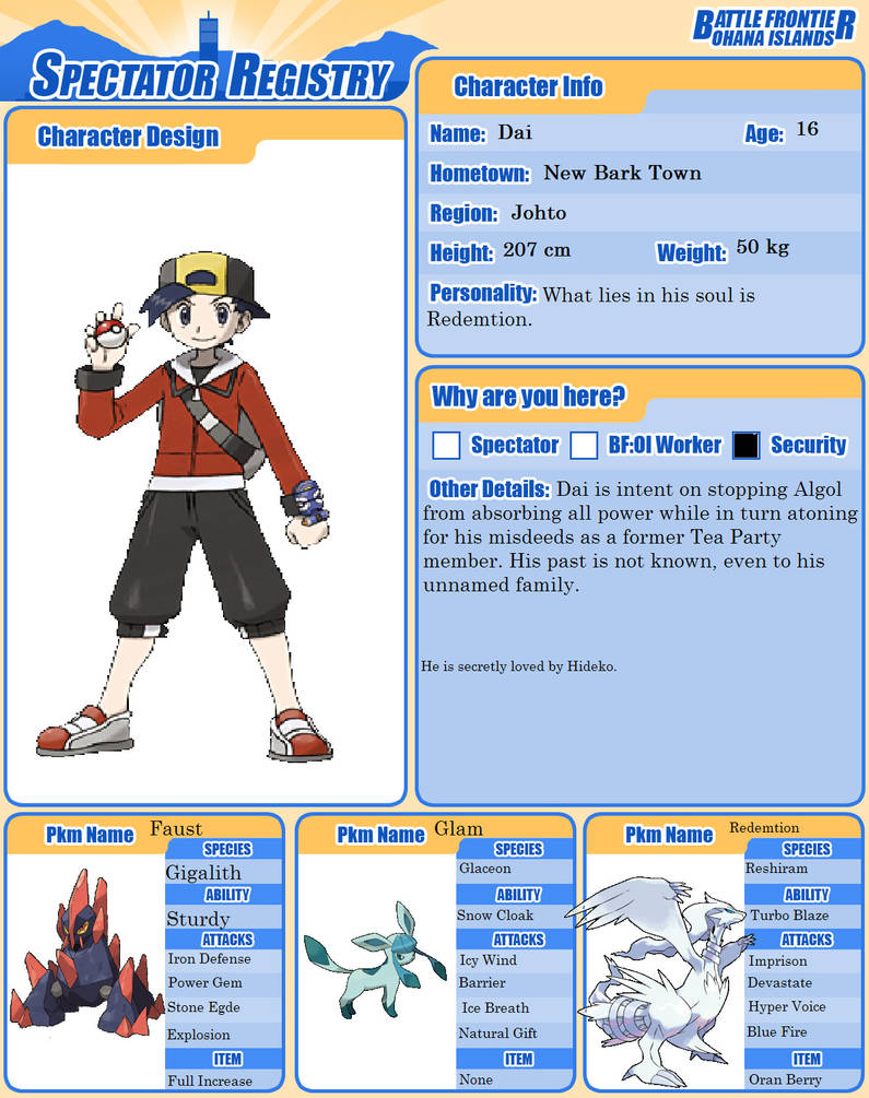 Pokemon NPC Data - Dai by HeavyAsLife on DeviantArt