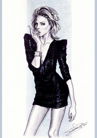 Fashion illustration-black dress