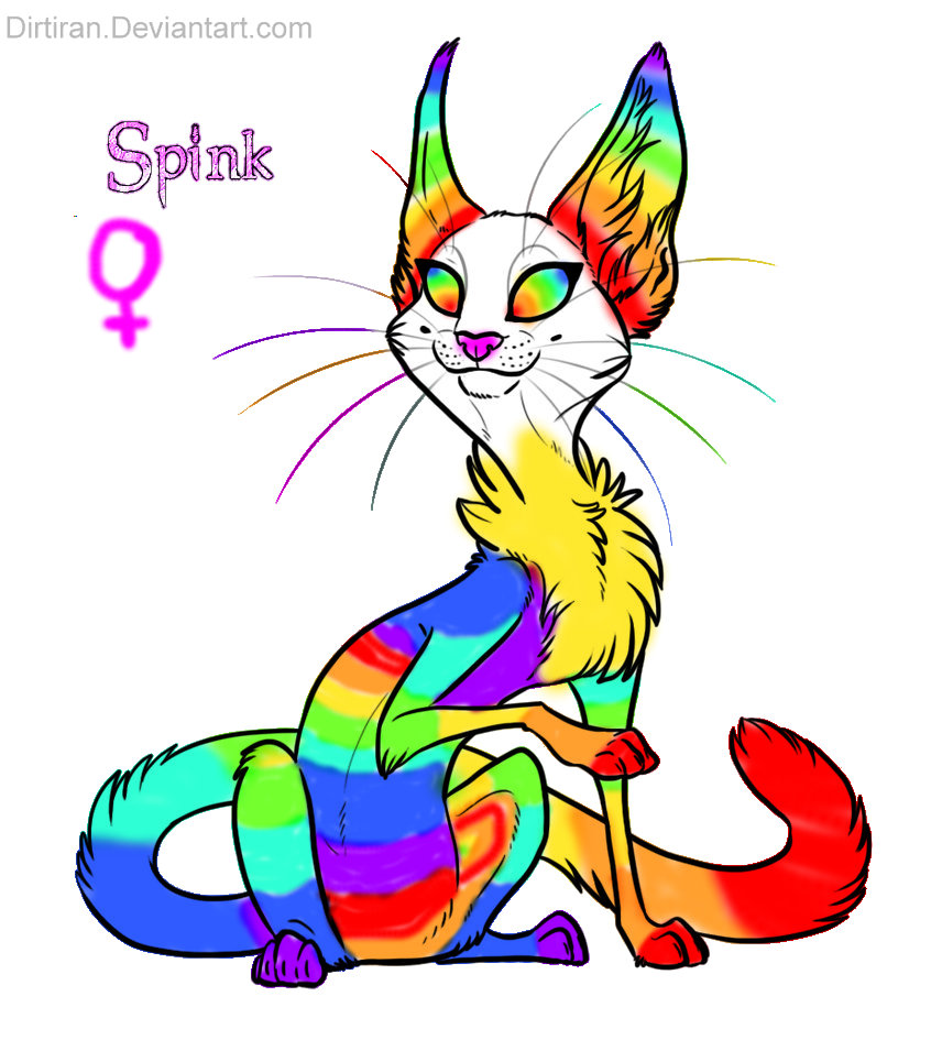 Spink-the rainbow demon cat