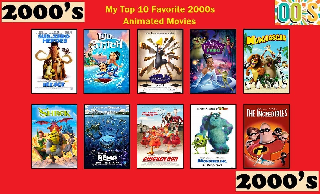 My Top 10 2000's Animated Movies by MCCToonsfan1999 on DeviantArt