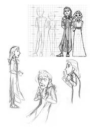 Sketches - Loki (and Sigyn)