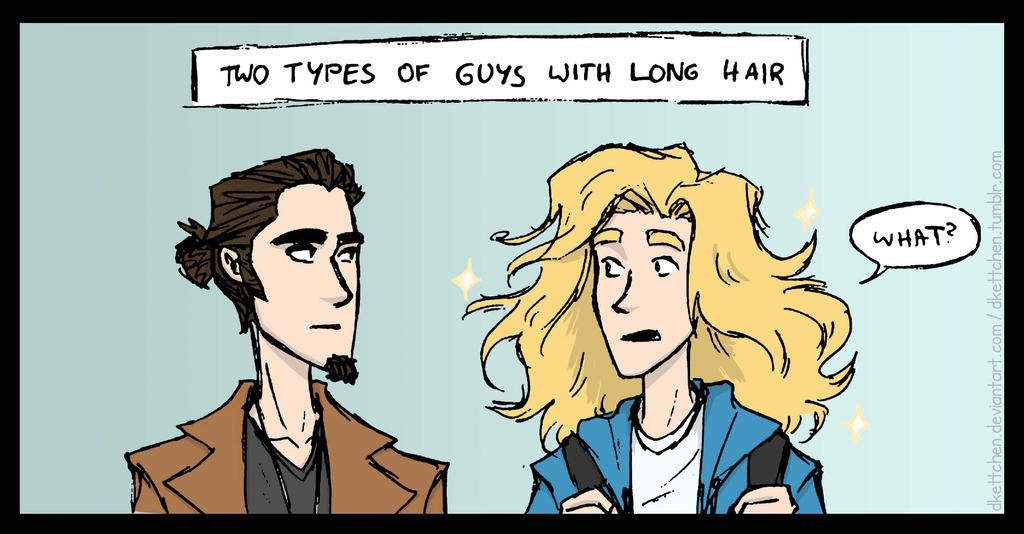 Two Types Of Guys With Long Hair By Dkettchen On Deviantart