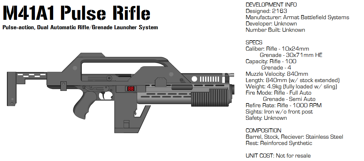 Armat M41A1 Pulse Rifle