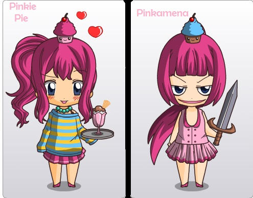 Pinkie pie AND Pinkamena Chibi