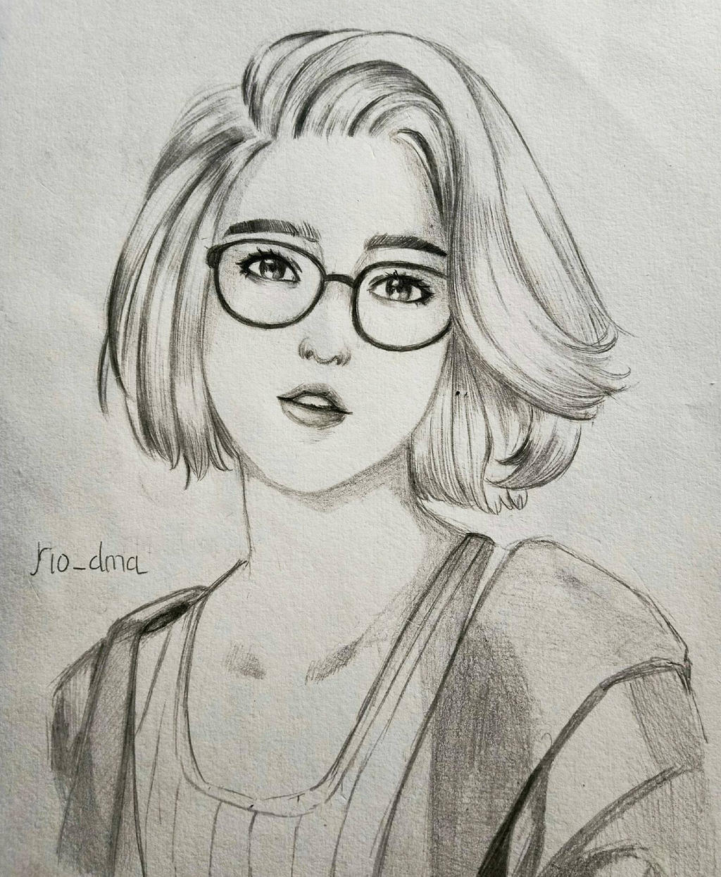 Short Hair Girl With Glasses By Rio Dma On Deviantart