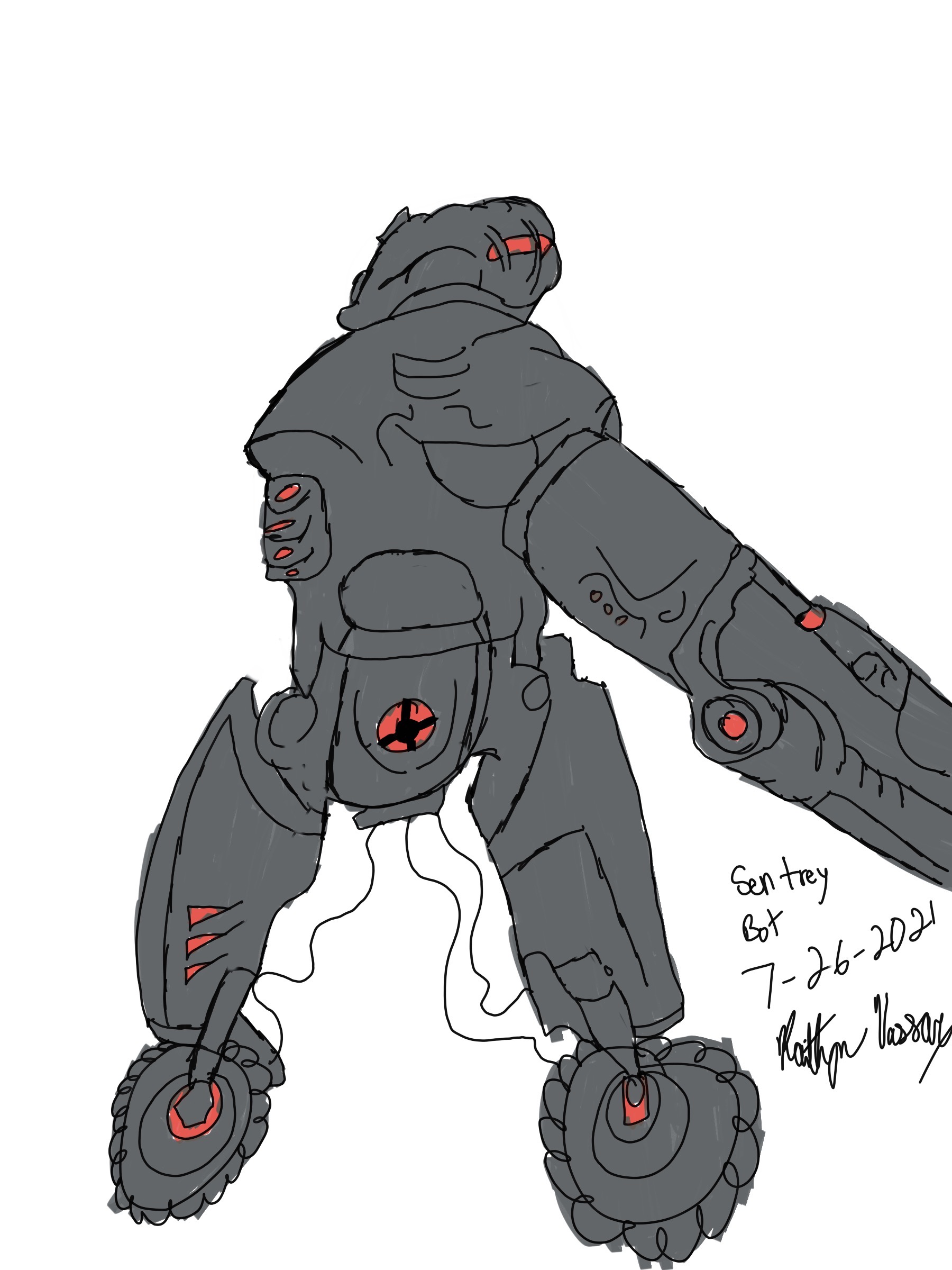 Sentry bot by ArtFreak1993 on DeviantArt