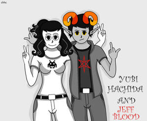 Homestuck Oc Yubi Hachida And Jeff Blood