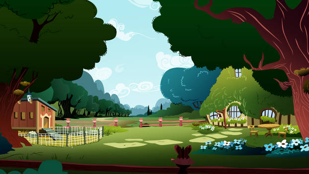 Fluttershy's backyard