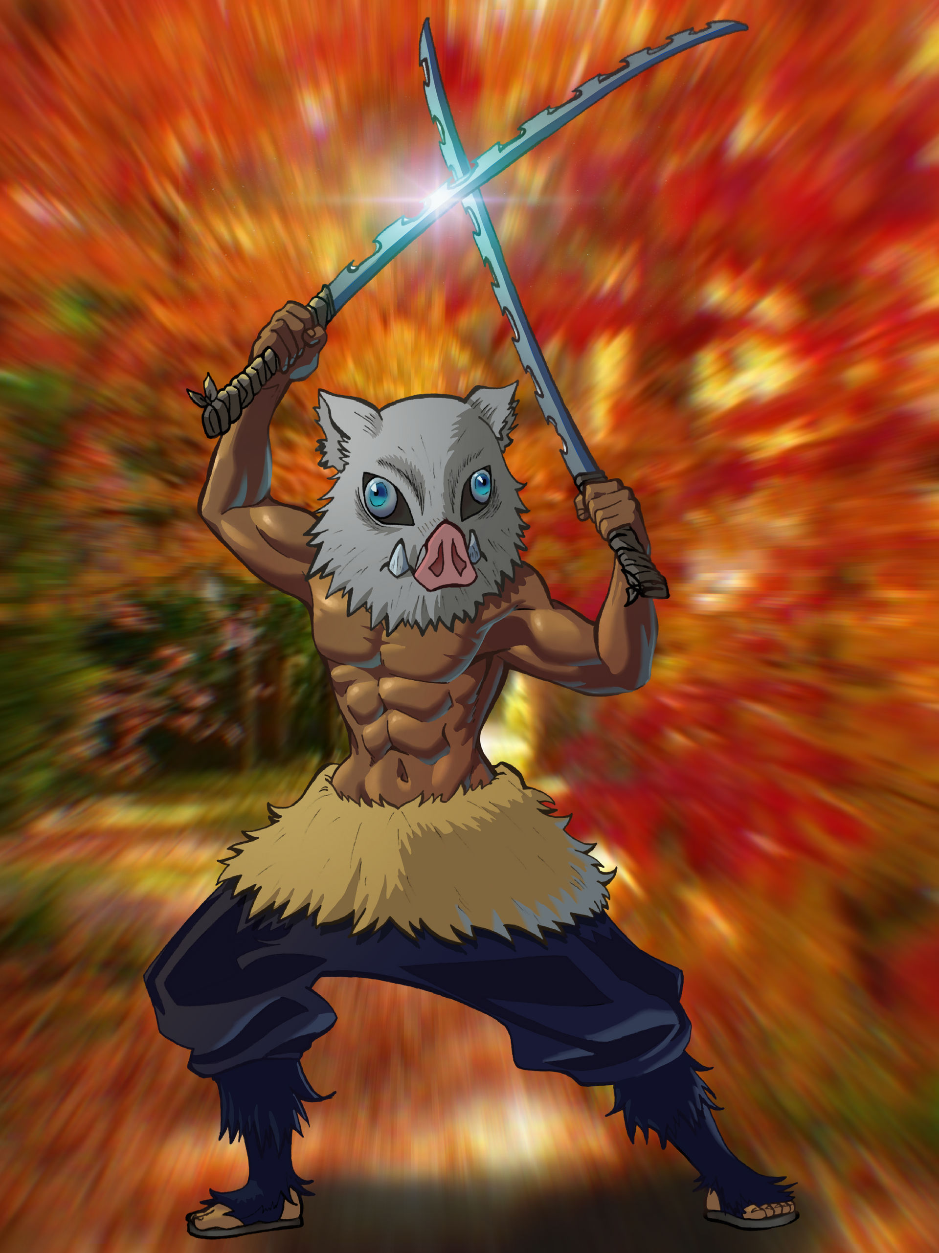 Inosuke Hashibira by Lyxella on DeviantArt