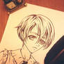 Ciel sketch - drawn with feather quill